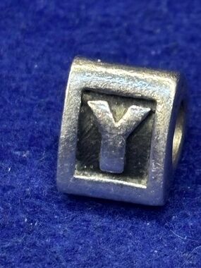Pandora "Y" Silver Charm Bead